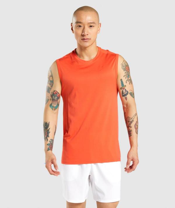 Panske Tielko Gymshark Regulate Training Oranžové | YH0738156